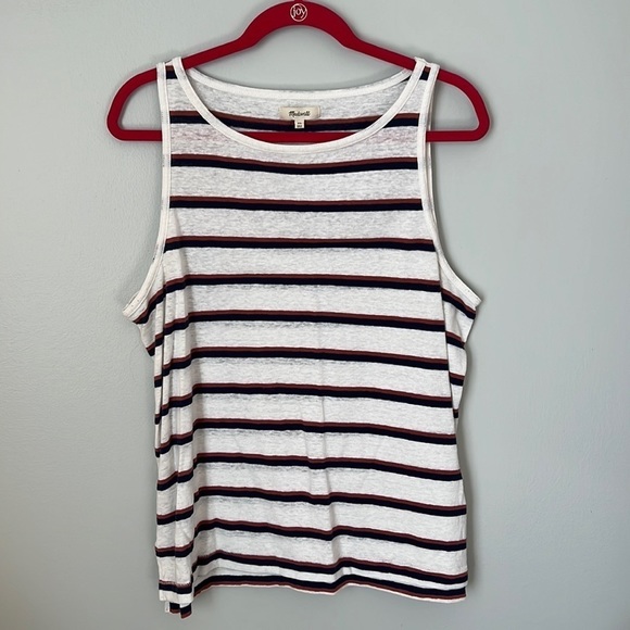 Madewell Striped Tank / Size XL - Picture 1 of 4